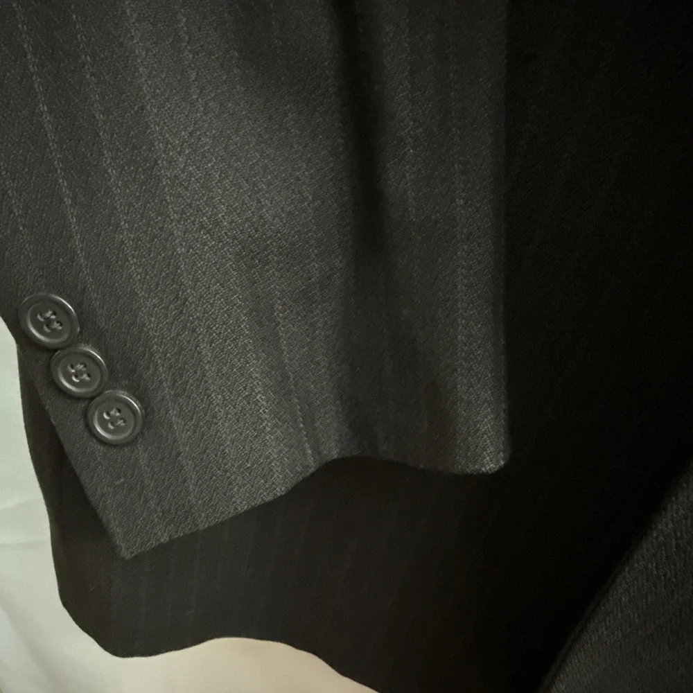 Leveti Men's Blazer Sport Coat 42R Black Wool 3-Button Designer Italy Made
